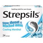 Strepsils Cool Menthol Lozenges 4 Boxes Of 24 Lozenges