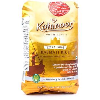 Kohinoor Extra Long Basmati Rice White 1kg