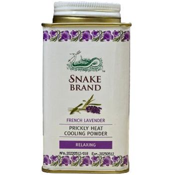 [Bundle of 2] Snake Brand Prickly Heat Powder Cooling Lavender 140g