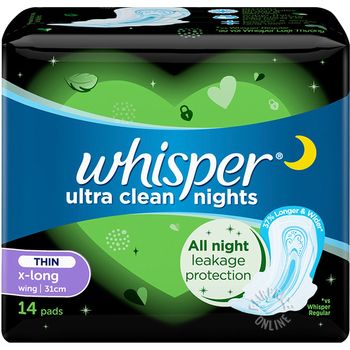 Whisper Ultra Clean Wings Pads Heavy Daynight 32cm