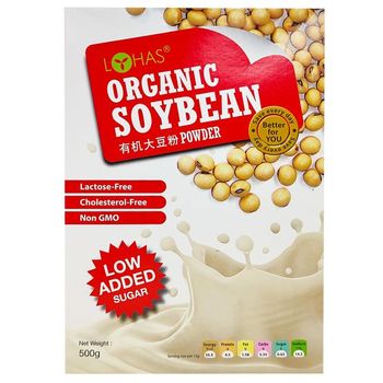 Lohas Organic Soy Bean Powder Less Sugar 500g