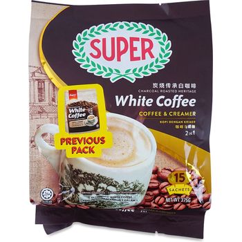 Super 2 In 1 White Coffee with Creamer 15 x 25g