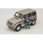Era Car Mercedesbenz G63 sdu Dakota Brown Metallic With Officer Figurine 1 64 Diecast Model Car