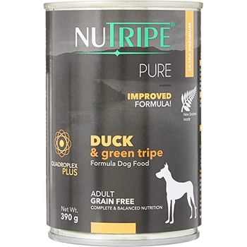 Nutripe Nut3759 Pure Wet Dog Food Duck& Green Tripe 390g