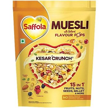 Saffola Muesli Kesar Crunch With Flavour Pops 450g
