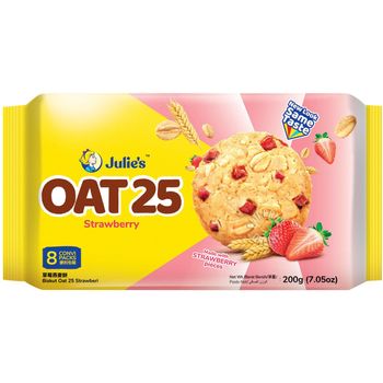 Julie's Oat 25 Cookies Strawberry 200g