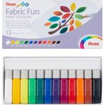Pentel Fabric Paint Colours 12 Colours