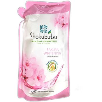 Shokubutsu Shower Foam Sakura Whitening 550g