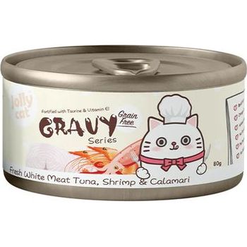 Jolly Cat Gravy Series Fresh White Meat Tuna, Shrimp & Calamari 80g