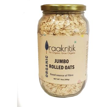 Praakritik Organic Jumbo Rolled Oats 500g