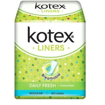 Kotex Breathable Fresh Liners Unscented Regular