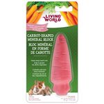 Living World Carrot-Shaped Mineral Block for Small Animals 39g