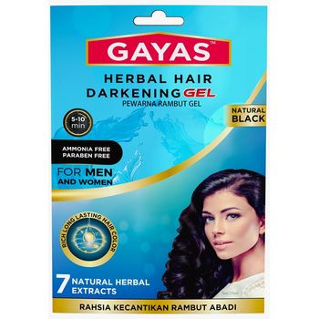 Gayas Herbal Hair Darkening Gel Natural Black 25ml