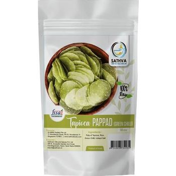 Sathva Tapioca Pappad (Green Chilli) 150g
