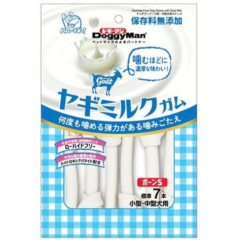 Doggyman Rawhide Free Dog Chews with Goat Milk Small Bones 7pcs 200g