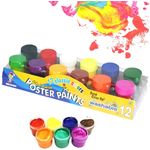 Washable Poster Paint Pot 12 Colour
