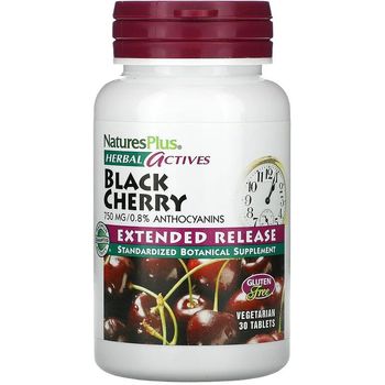 Nature's Plus (Herbal Actives) - Botanical Supplement, Black Cherry (30 vegetarian tablets)