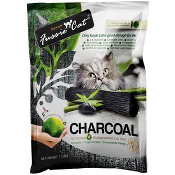 Fussie Cat Natural Paper Litter Charcoal 7l