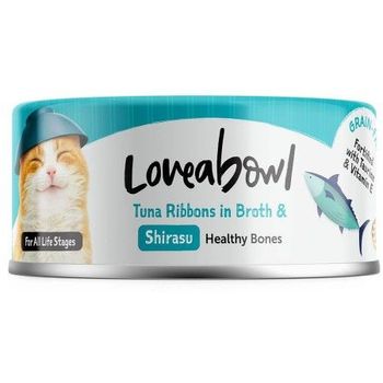 Loveabowl Cat Canned Food Tuna Ribbons With Shirasu In Broth 70g