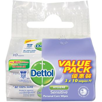 Dettol Antibacterial Personal Wet Wipes Sensitive Hand Wash