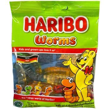 Haribo Worms Gummy 80g