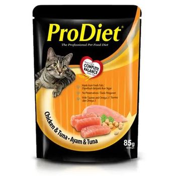 ProDiet Ayam Dan Tuna Makanan Kucing Basah 85g