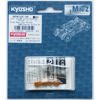 Kyosho Mini Z AWD MDW102-04 Alum Rear Sus Holder DWS /Caster 0 /Toe 4