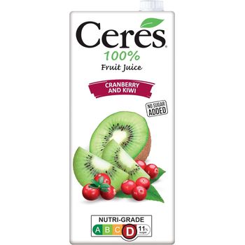 Ceres Cranberry & Kiwi 100% Juice 1L