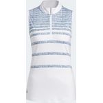 Adidas Women Golf Herringbone Stripe Sleeveless Polo Shirt