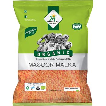 24 Mantra Organic Masoor Malka 500g