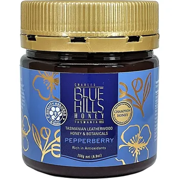 Blue Hills Creamed Leatherwood Raw Honey with Pepperberry 250g