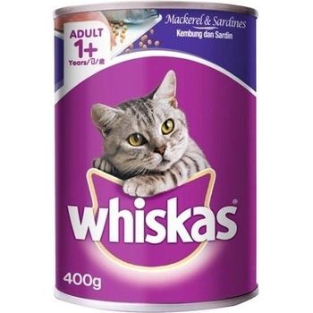 Whiskas Sardine Flavor Wet Food Can 400g