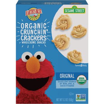 Earth's Best Organic Toddler Snacks Crunchin Crackers 150g