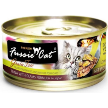 Fussie Cat Premium Tuna & Clams In Aspic Grain-free Wet Cat Food 80g