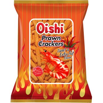 Oishi Prawn Crackers Sweet And Extra Hot 90g