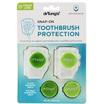 Dr Tungs Snap-On Toothbrush Sanitizer 2 Count Assorted colors