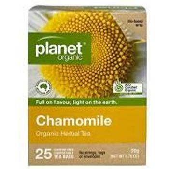Planet Organic Chamomile Herbal Tea Bags Certified Organic Nongmo 25 Compostable Chamomile Tea Sachets 0.7ozs 20g
