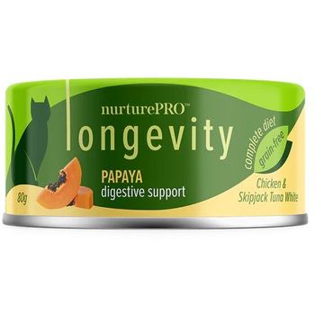 Nurture Pro Cat Longevity with Green Tea Essence GF Chicken & Skipjack Tuna White Meat Papaya 80g