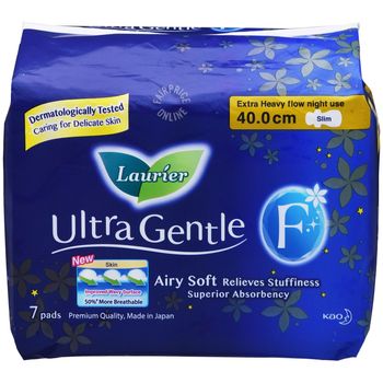 Laurier F Ultra Gentle Night Pads Slim Extra Heavy 40cm