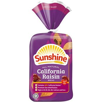 Sunshine All Natural California Raisin Bread 400g