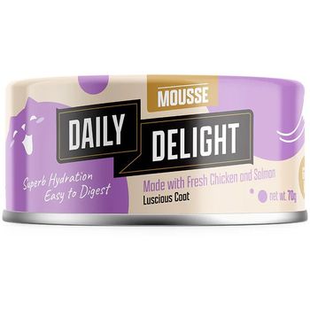 Daily Delight Cat Mousse with Chicken and Salmon 70g