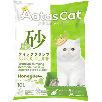 Aatas Cat Bentonite Cat Litter Kuick Klump Honeydew 10l