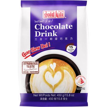 Gold Kili 3 In 1 Instant Chocolate Drink Gao Siew Dai 450g