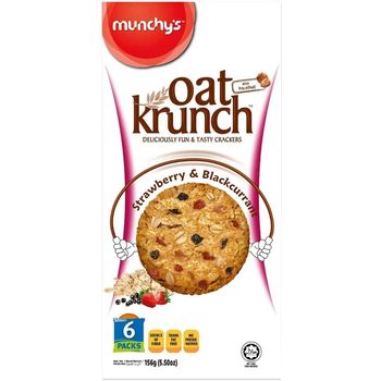 Munchy's Oat Krunch Strawberry And Blackcurrant 156g
