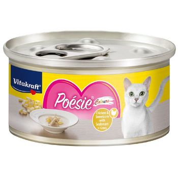 Vitakraft Poesie Colours Chicken and Sweet Corn with Sea Bream in Gravy for Cats 70g
