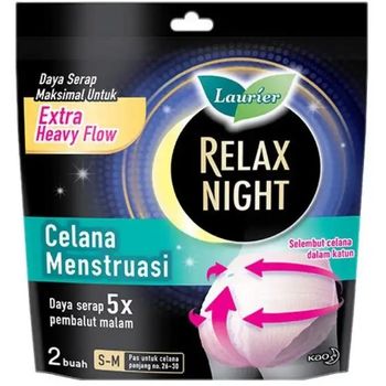 Laurier Relax Night Menstruasi Pants S M 2pcs