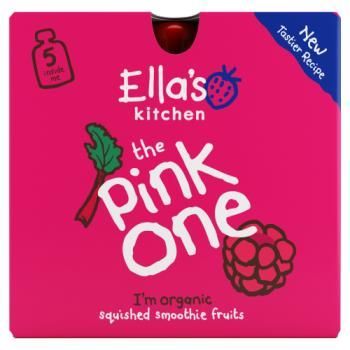 Ella's Kitchen - Organic Pouches, The Pink One Squished Smoothie Fruits (5x90g)