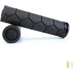 Fabric Silicone Lock-On Handlebar Grips Black