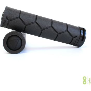 Fabric Silicone Lock-On Handlebar Grips Black