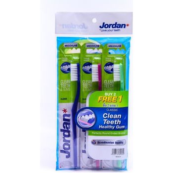 Jordan Classic Toothbrush Medium 2 Plus 1